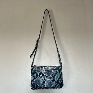 Nine West Multicolor Sky Blue Snakeskin Crossbody Bag
